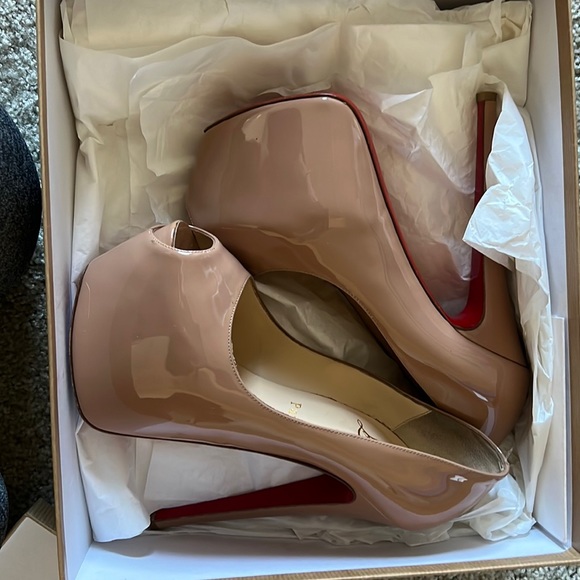 Christian Louboutins 160 Patent Calf Heels - Picture 1 of 4